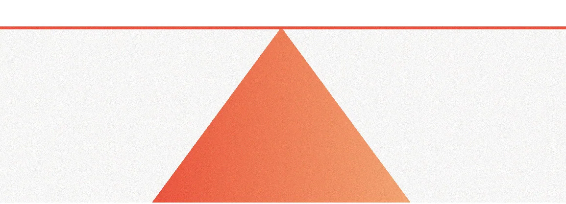 Diagram with a triangle balanced on a line: visibility and familiarity